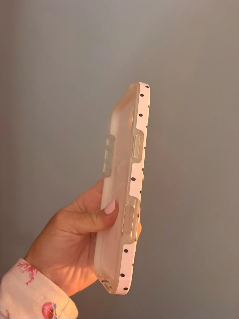 Pink Polka Dot Slim Phone Case with Raised Camera Lip (Iphone 16 plus)